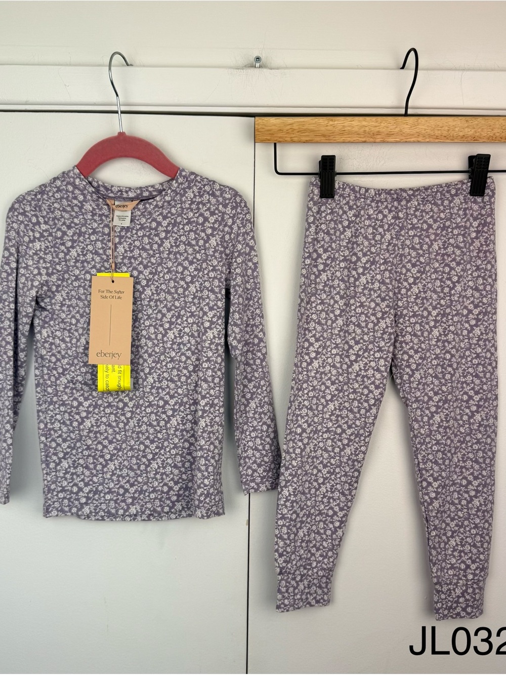 Eberjey Gisele Printed Night Time Pajama Set Girls Size 4 NWT